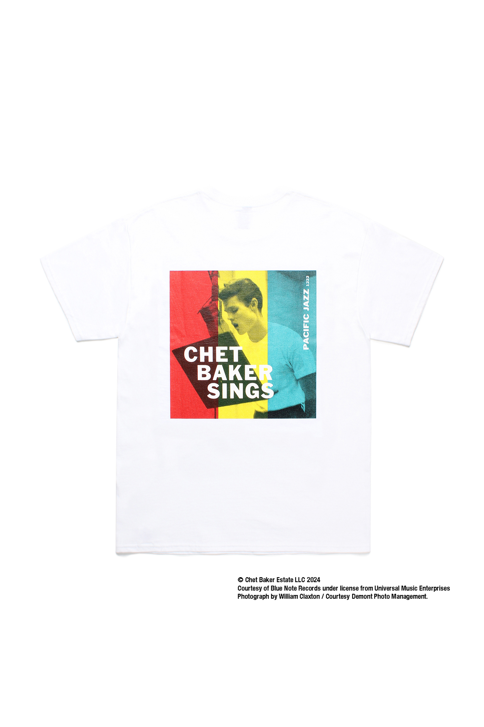 CHET BAKER / CREW NECK T-SHIRT ( TYPE-2 )（WHITE）