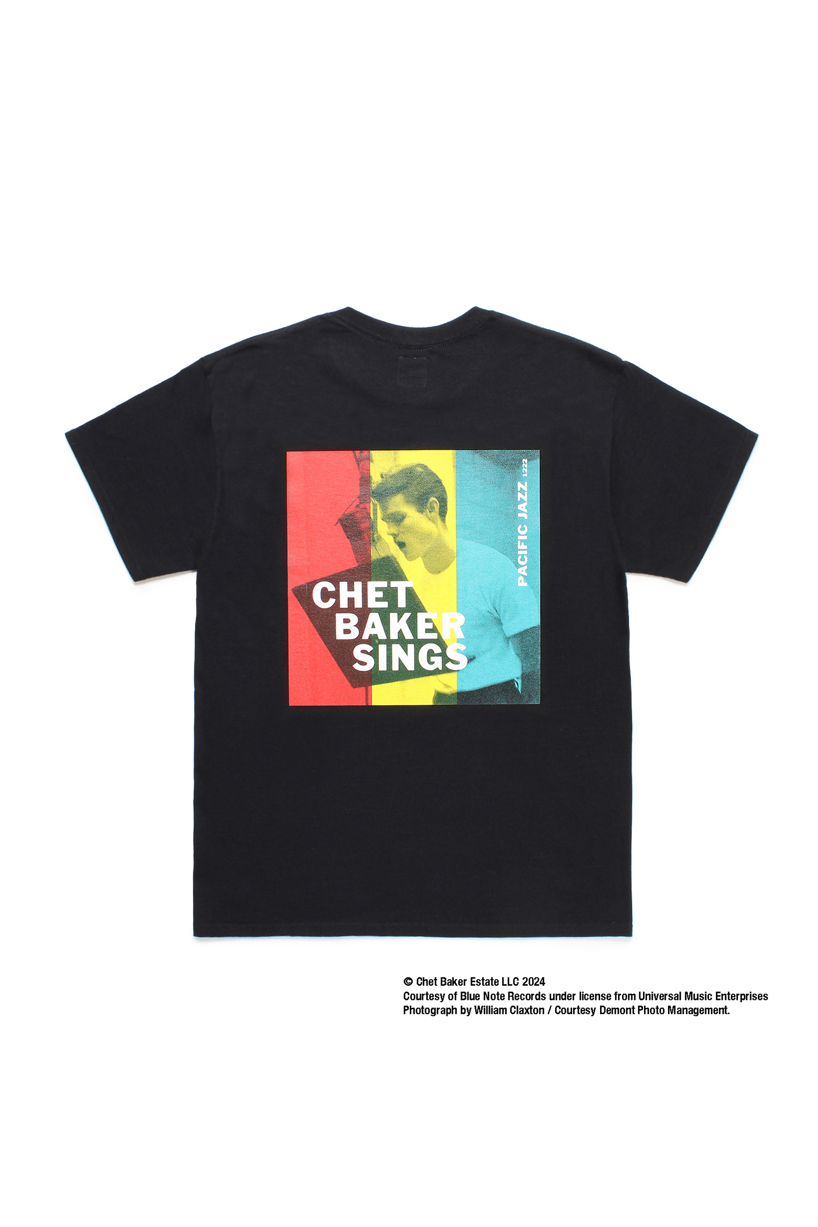 CHET BAKER / CREW NECK T-SHIRT ( TYPE-2 )（BLACK）