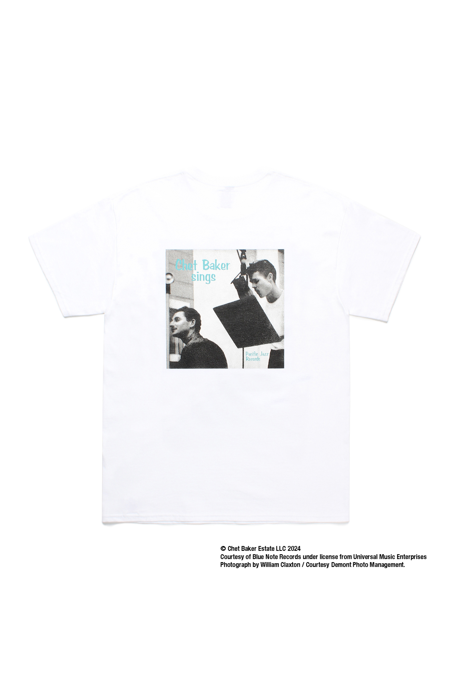 CHET BAKER / CREW NECK T-SHIRT ( TYPE-1 )（WHITE）