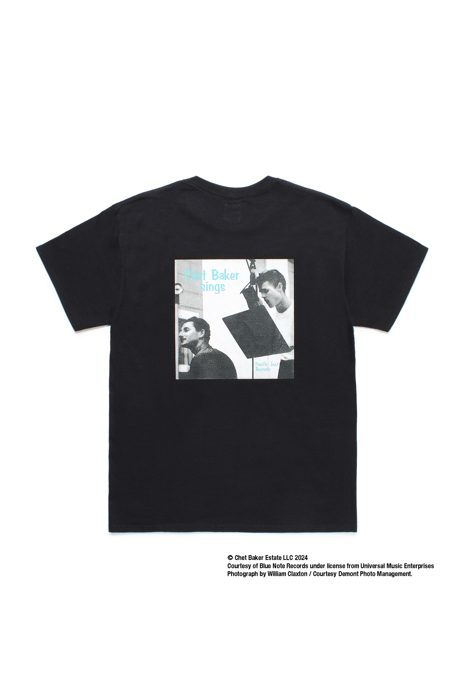 CHET BAKER / CREW NECK T-SHIRT ( TYPE-1 )（BLACK）