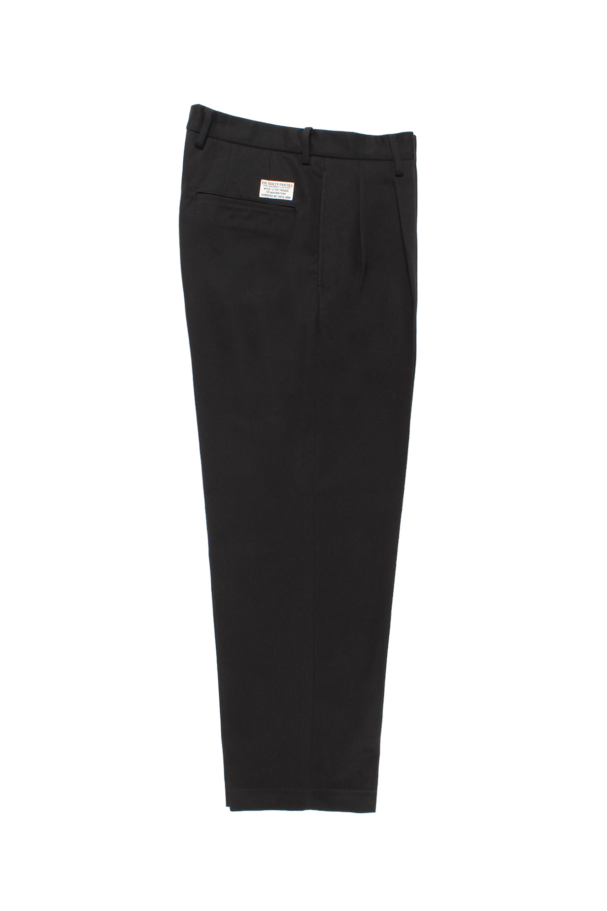 DOUBLE PLEATED CHINO TROUSERS ( TYPE-1 )（BLACK）