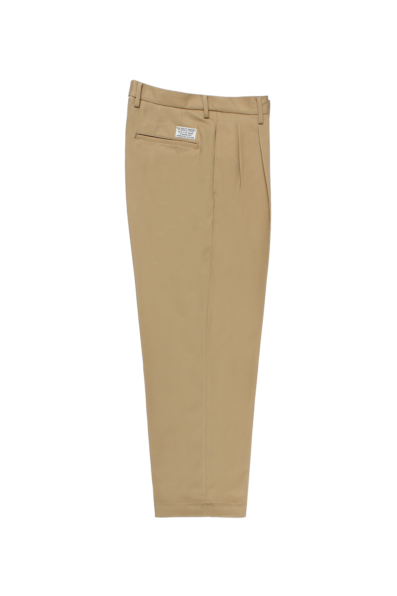 DOUBLE PLEATED CHINO TROUSERS ( TYPE-1 )（BEIGE）