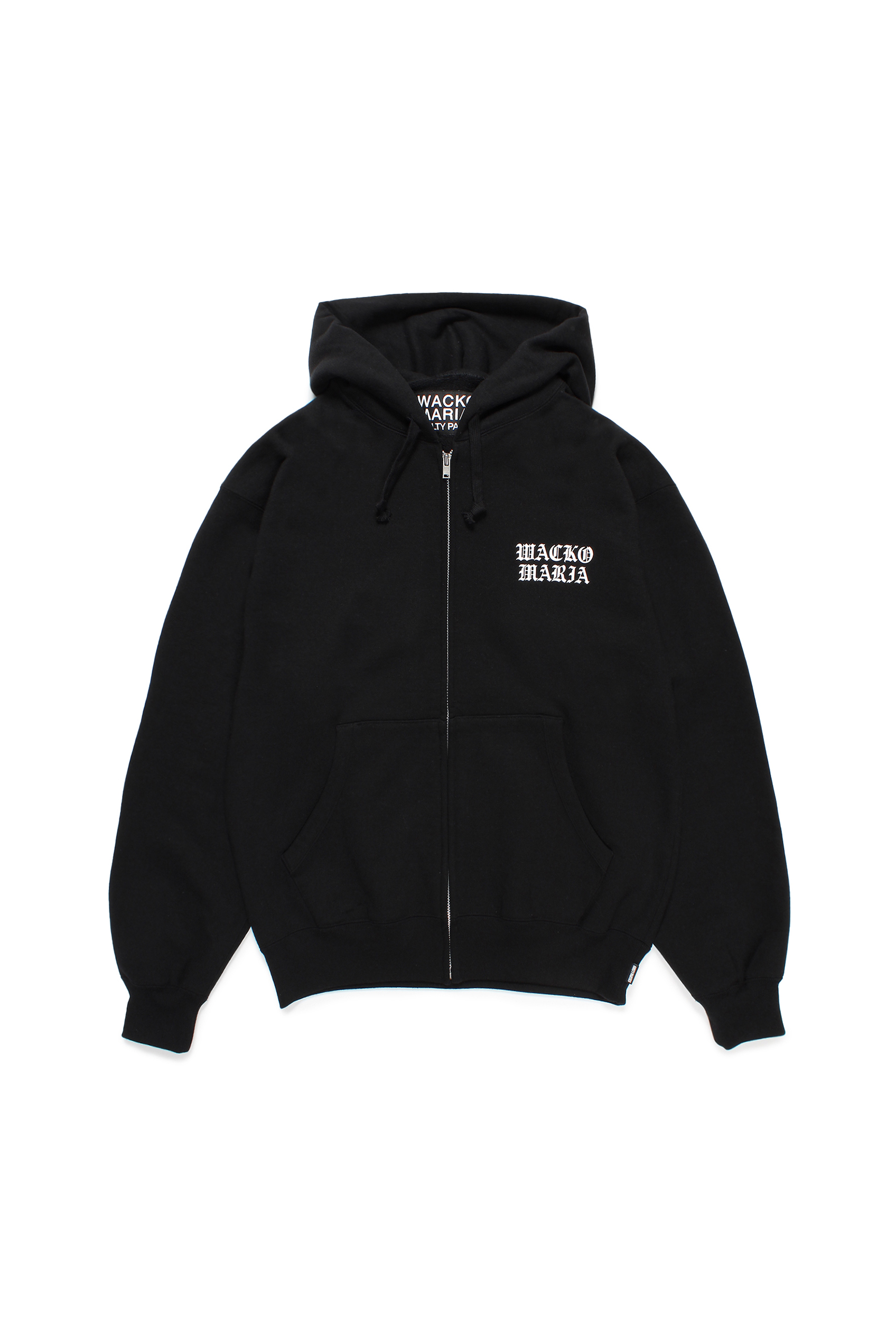 HEAVY WEIGHT FULL ZIP HOODED SWEAT SHIRT ( TYPE-1 ) (BLACK)