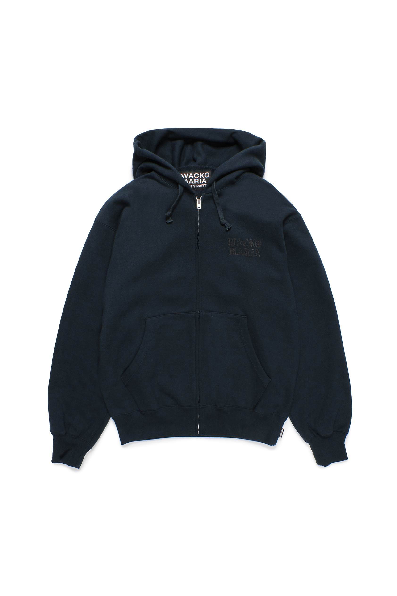 HEAVY WEIGHT FULL ZIP HOODED SWEAT SHIRT ( TYPE-1 ) (NAVY)