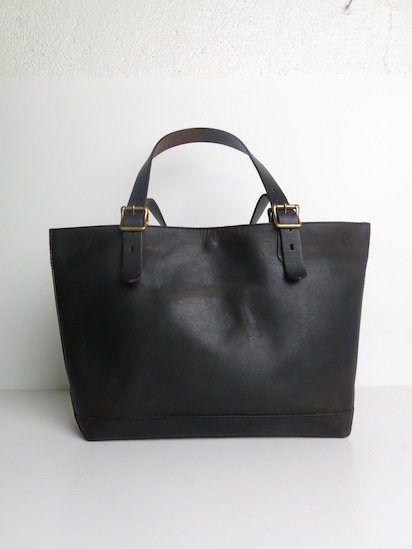 VS-263L LEATHER TRAVEL TOTE BAG -MEDIUM (BLACK)