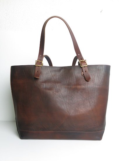 VS-264L LEATHER TRAVEL TOTE BAG -LARGE (CAMEL)