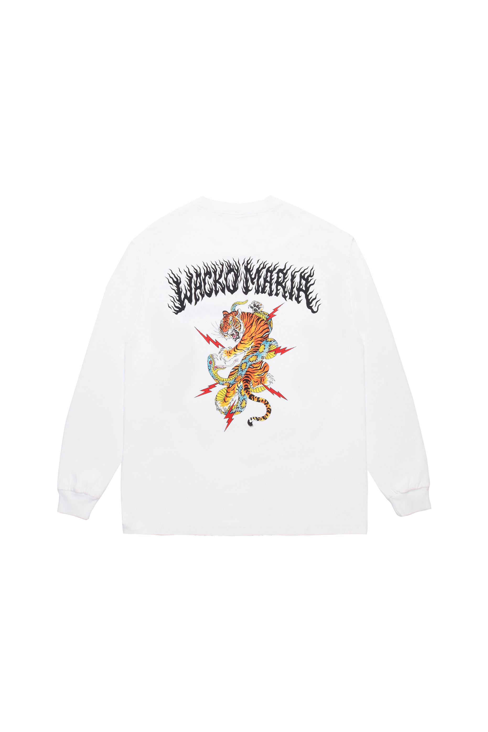 TIM LEHI / WASHED HEAVY WEIGHT CREW NECK LONG SLEEVE T-SHIRT ( TYPE-1 )(WHITE)