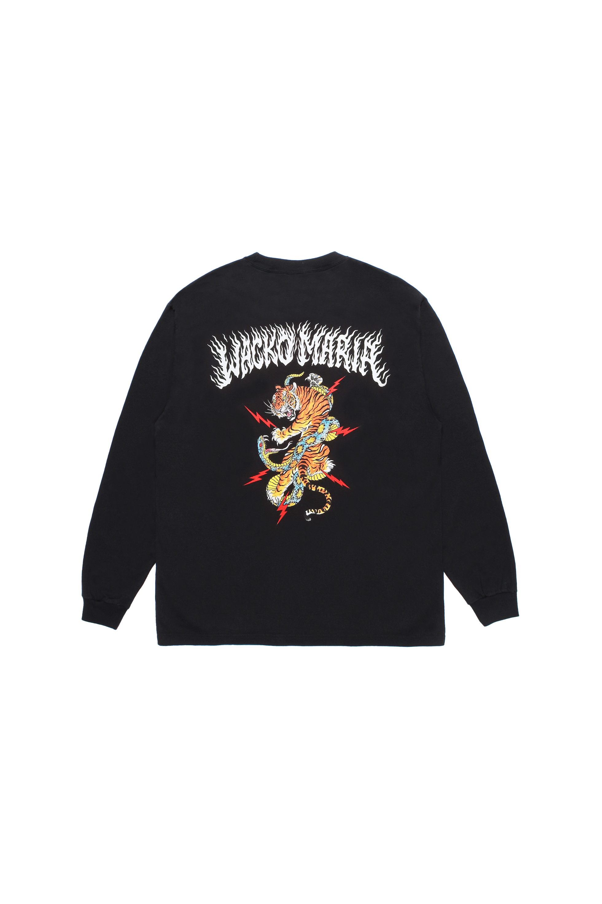 TIM LEHI / WASHED HEAVY WEIGHT CREW NECK LONG SLEEVE T-SHIRT ( TYPE-1 )（BLACK）