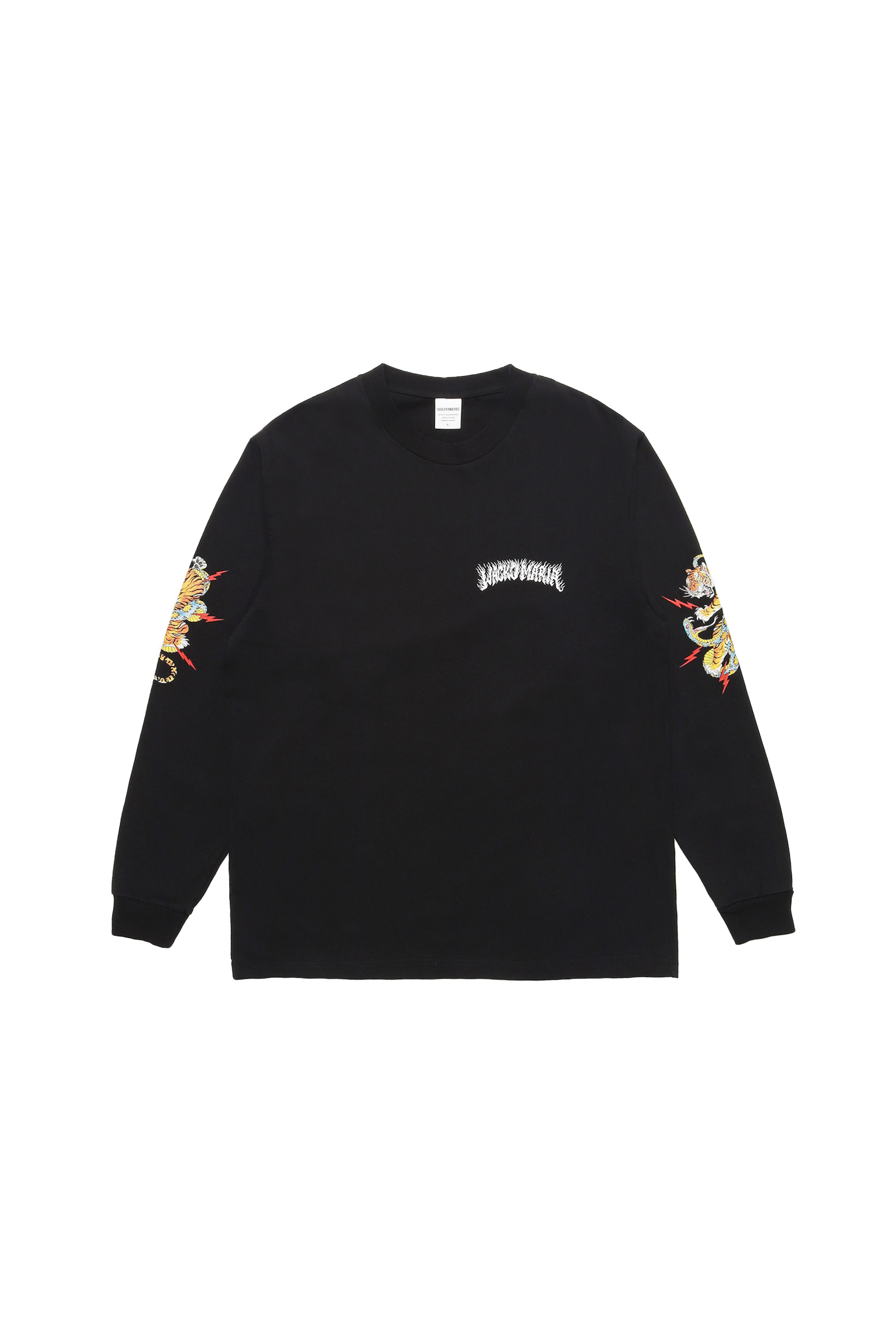 TIM LEHI / WASHED HEAVY WEIGHT CREW NECK LONG SLEEVE T-SHIRT ( TYPE-2 )（BLACK）