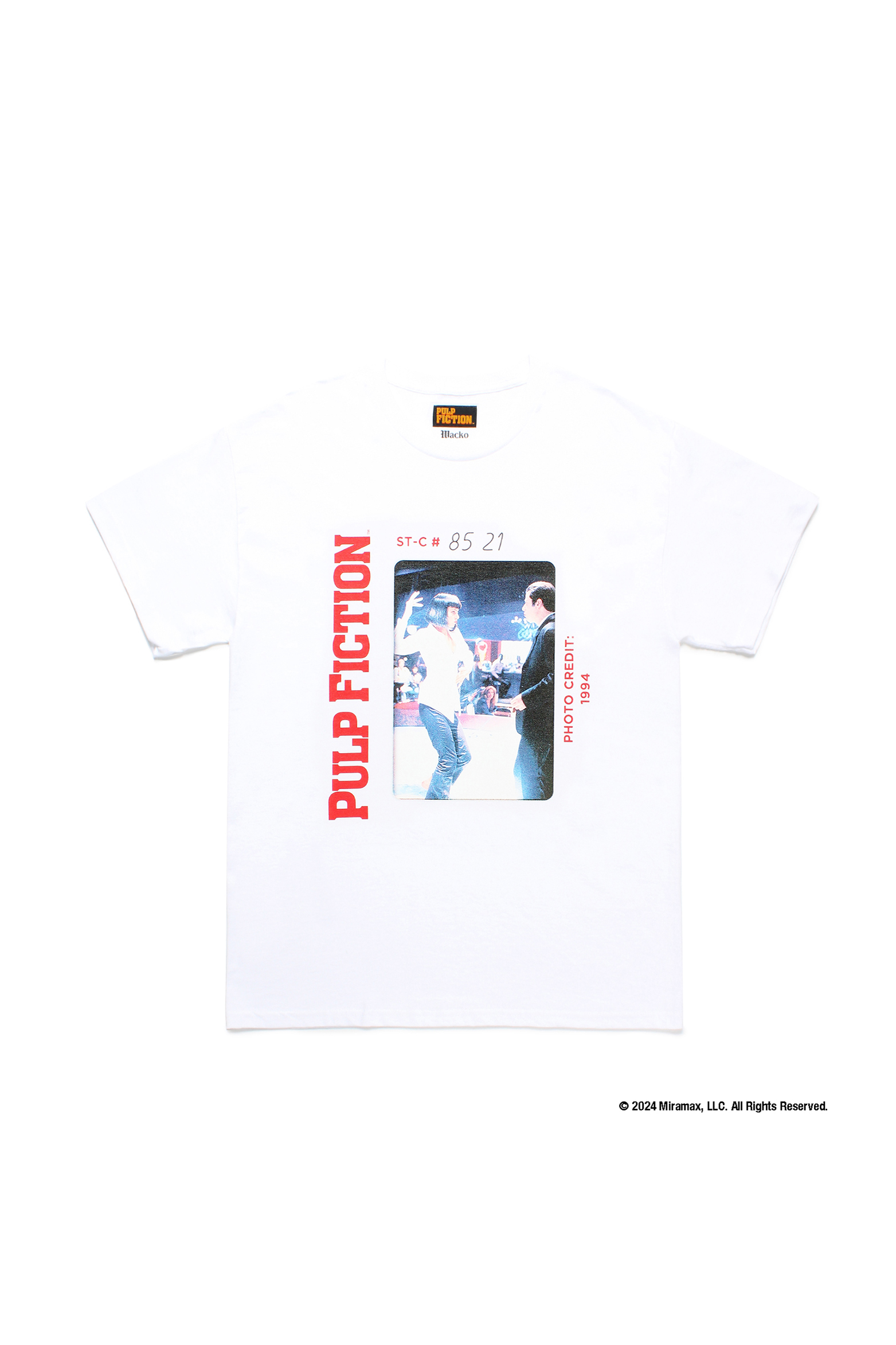 PULP FICTION / CREW NECK T-SHIRT ( TYPE-2 )（WHITE）