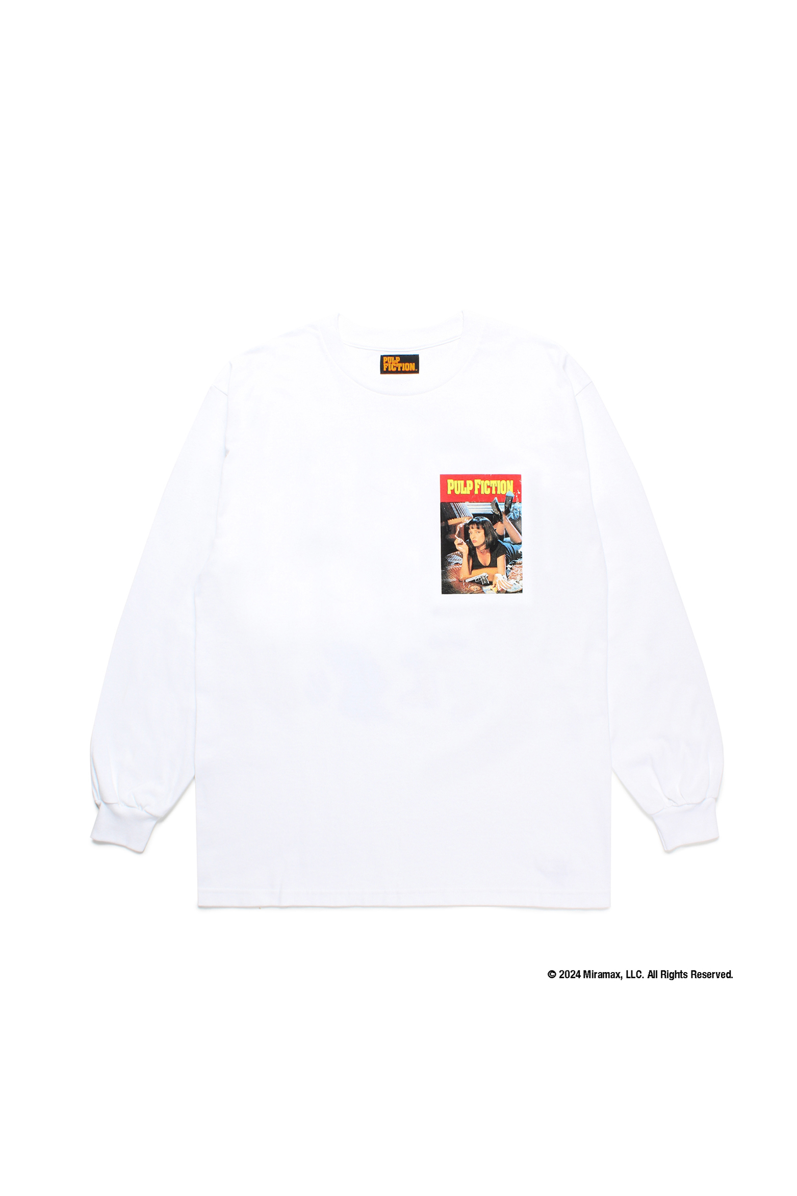 PULP FICTION / CREW NECK LONG SLEEVE T-SHIRT ( TYPE-3 )（WHITE）