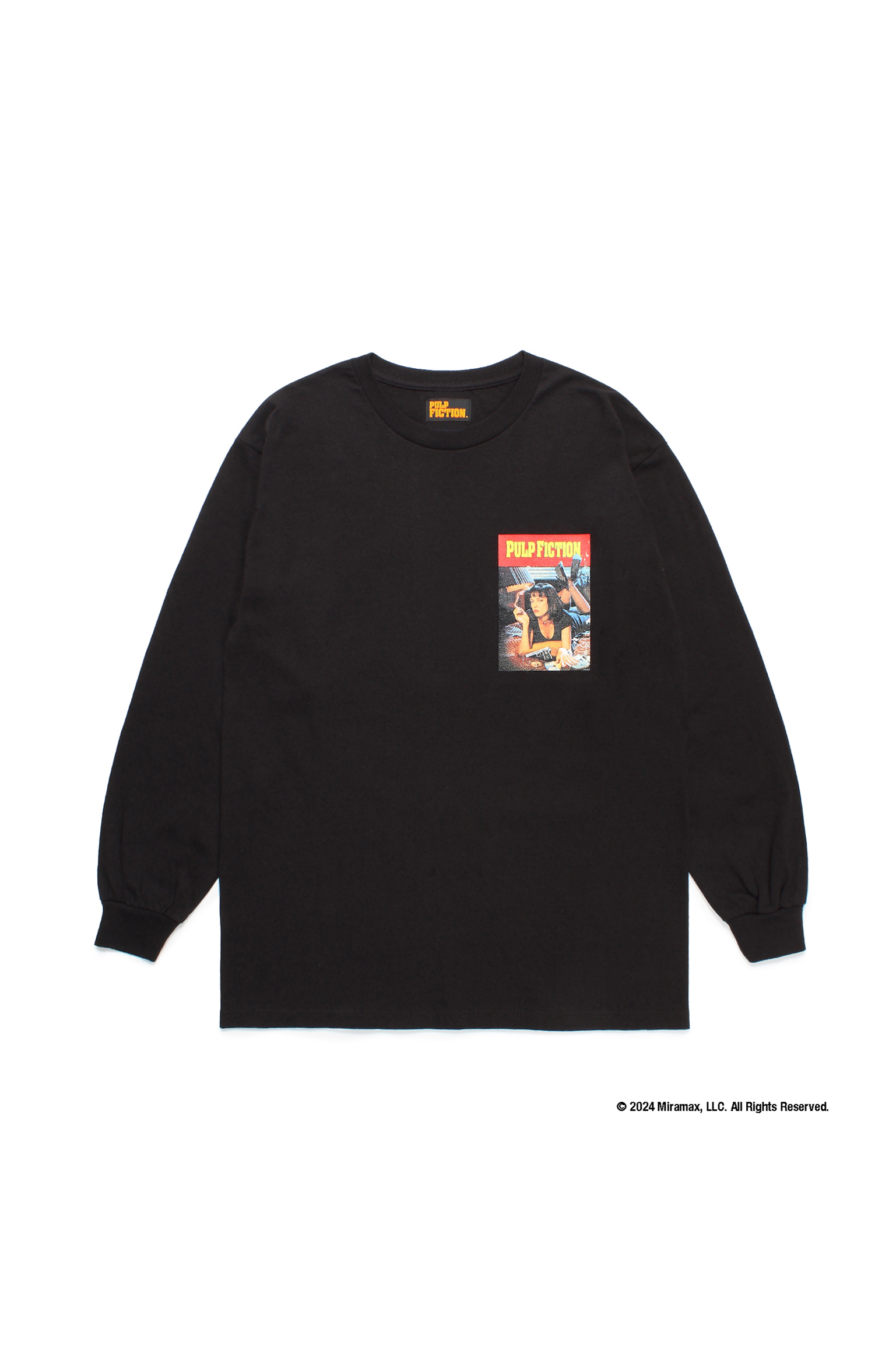 PULP FICTION / CREW NECK LONG SLEEVE T-SHIRT ( TYPE-3 )（BLACK）