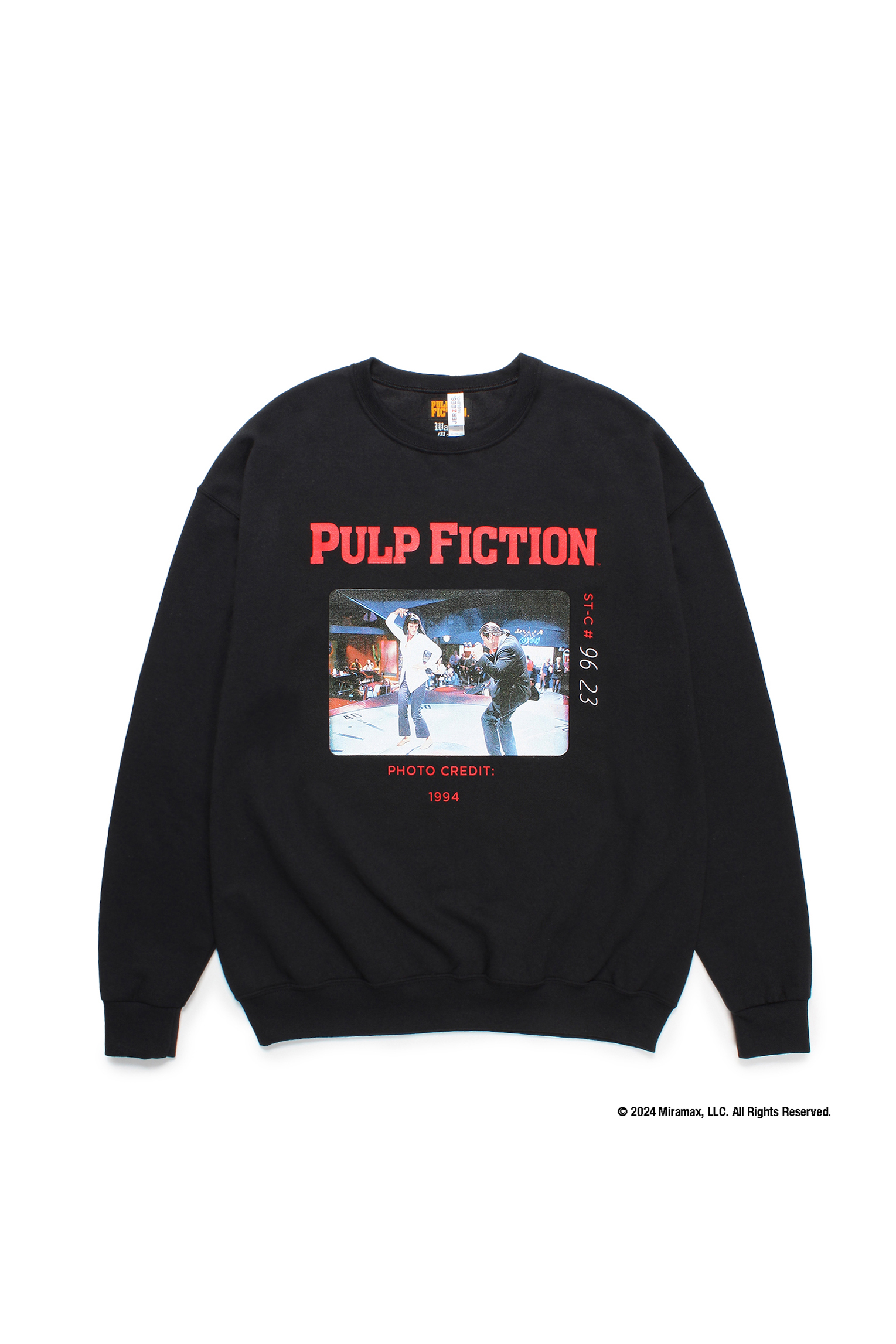 PULP FICTION / CREW NECK SWEAT SHIRT ( TYPE-4 )（BLACK）