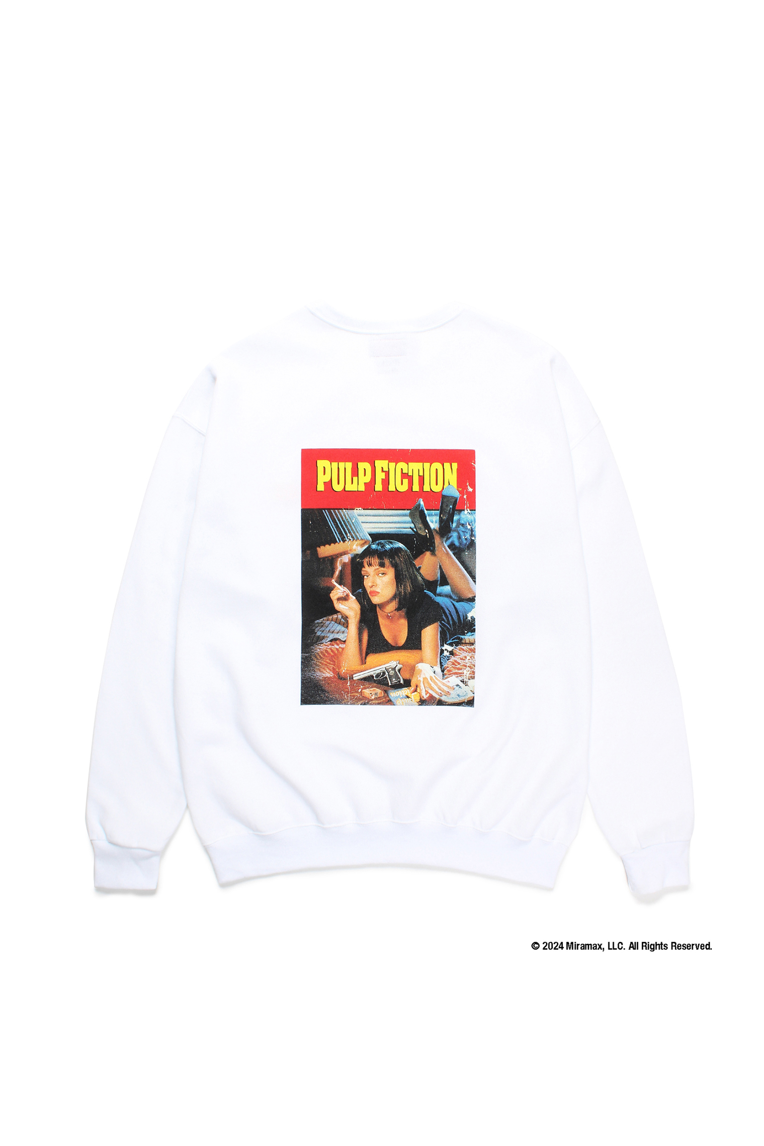 PULP FICTION / CREW NECK SWEAT SHIRT ( TYPE-5 )（WHITE）