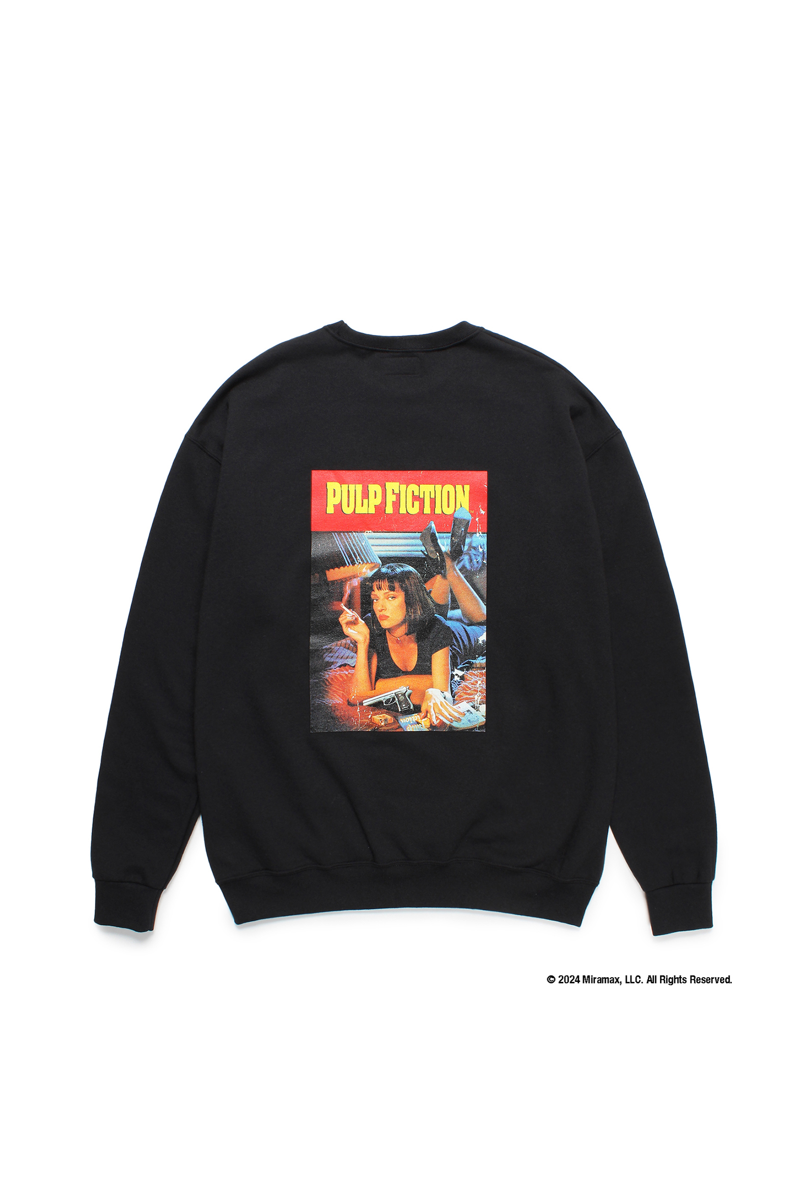 PULP FICTION / CREW NECK SWEAT SHIRT ( TYPE-5 )（BLACK）