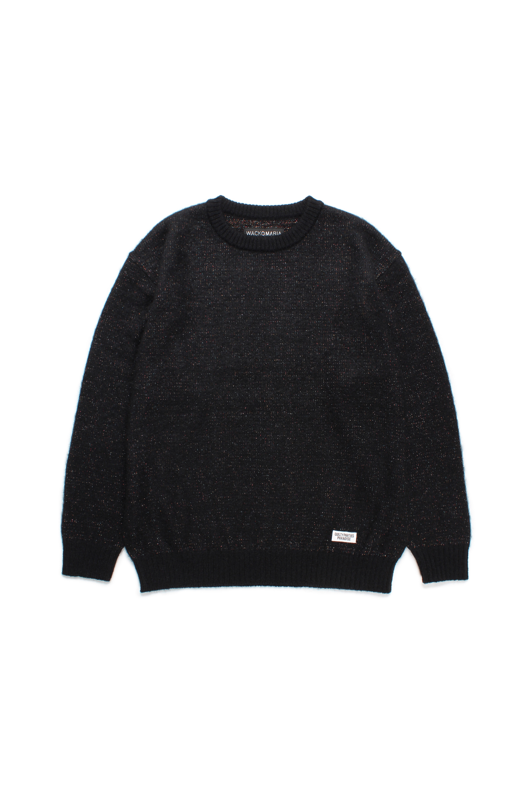 GLITTER MOHAIR CREW NECK SWEATER ( TYPE-1 )（BLACK-RAINBOW）