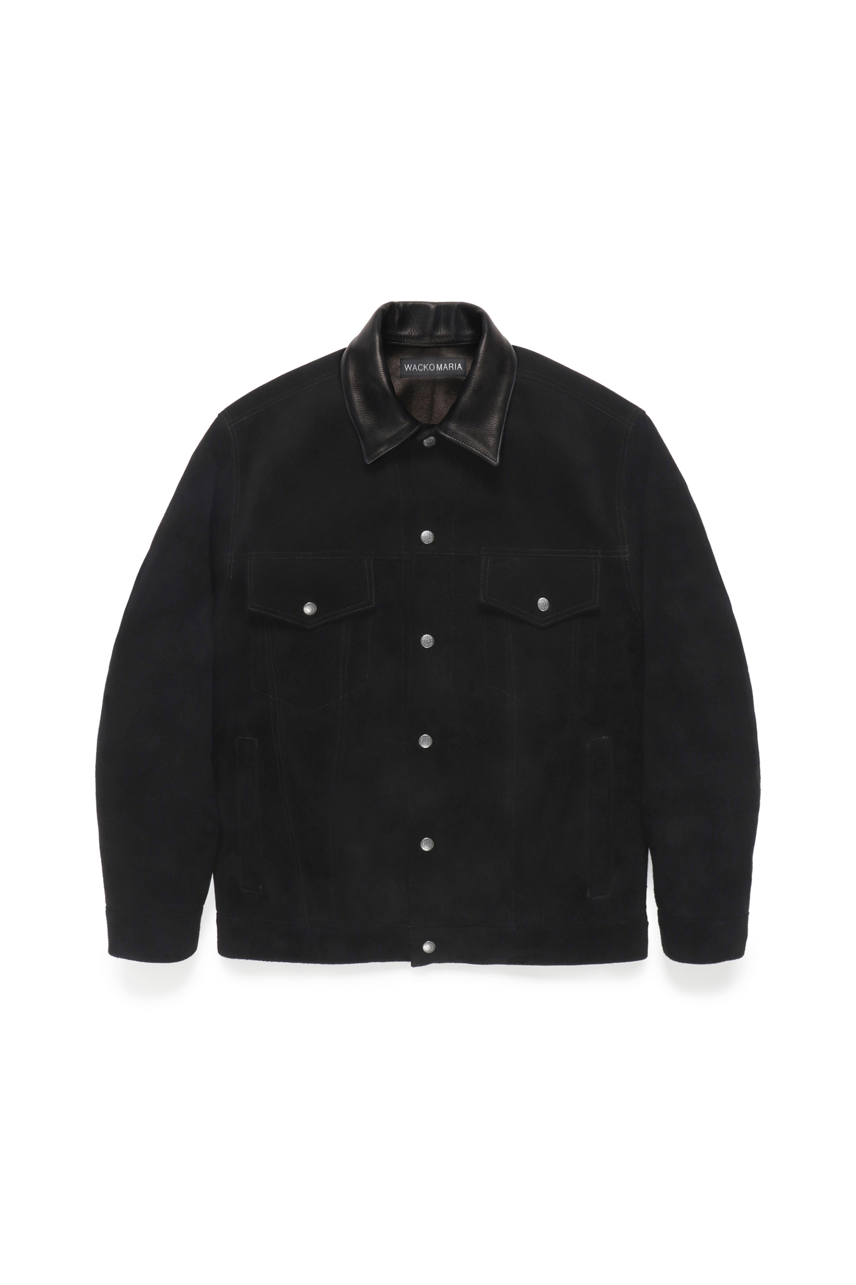 SUEDE LEATHER TRUCKER JACKET（BLACK）