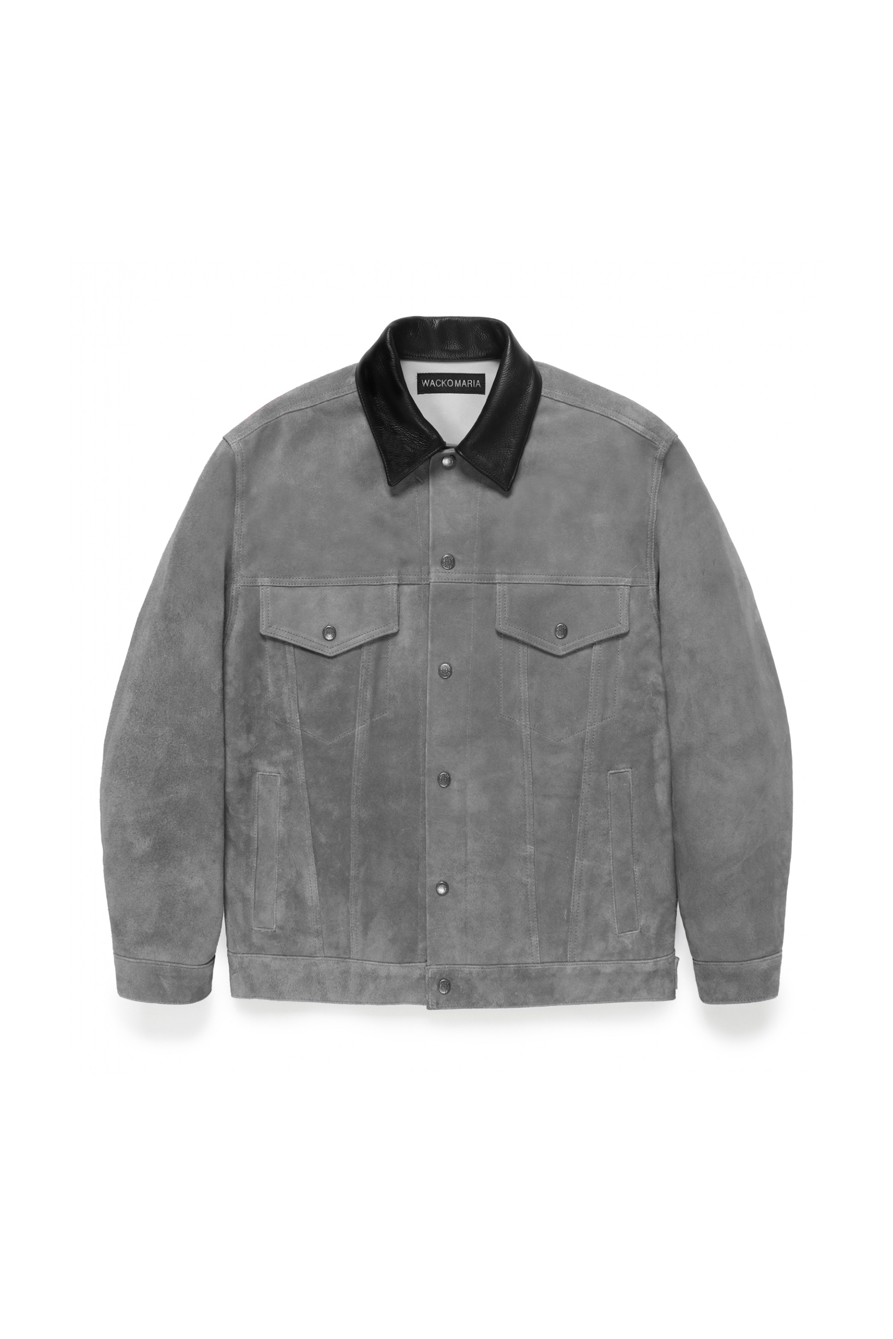 SUEDE LEATHER TRUCKER JACKET（GRAY）