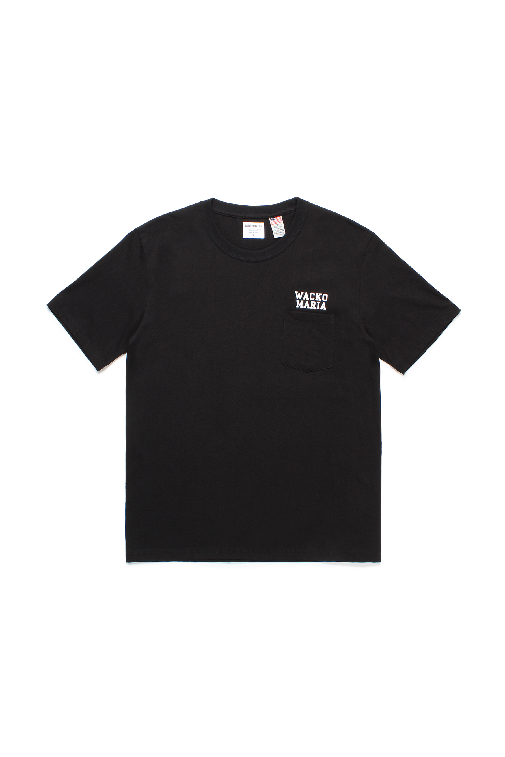 USA BODY CREW NECK POCKET T-SHIRT（BLACK）