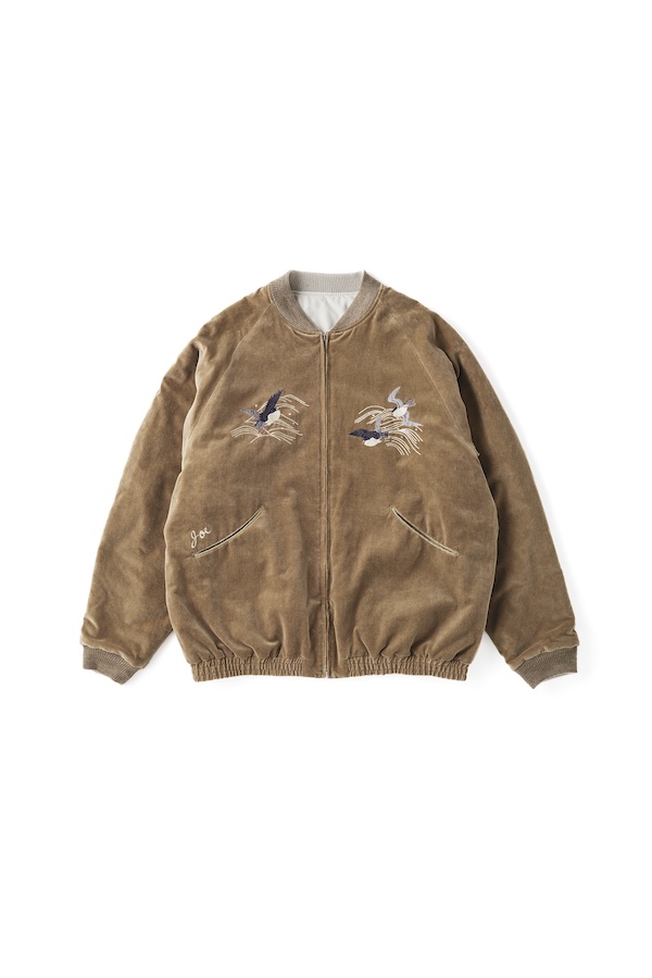 FADED VELVET SOUVENIR JACKET（DUNE）