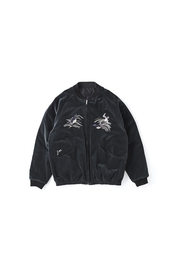 FADED VELVET SOUVENIR JACKET（GRAPHITE）