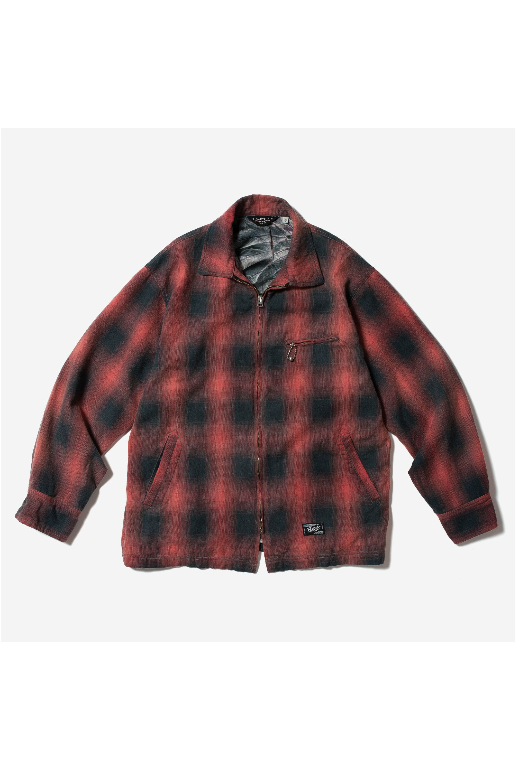 Ombre Plaid Garage Jacket（Red Check）