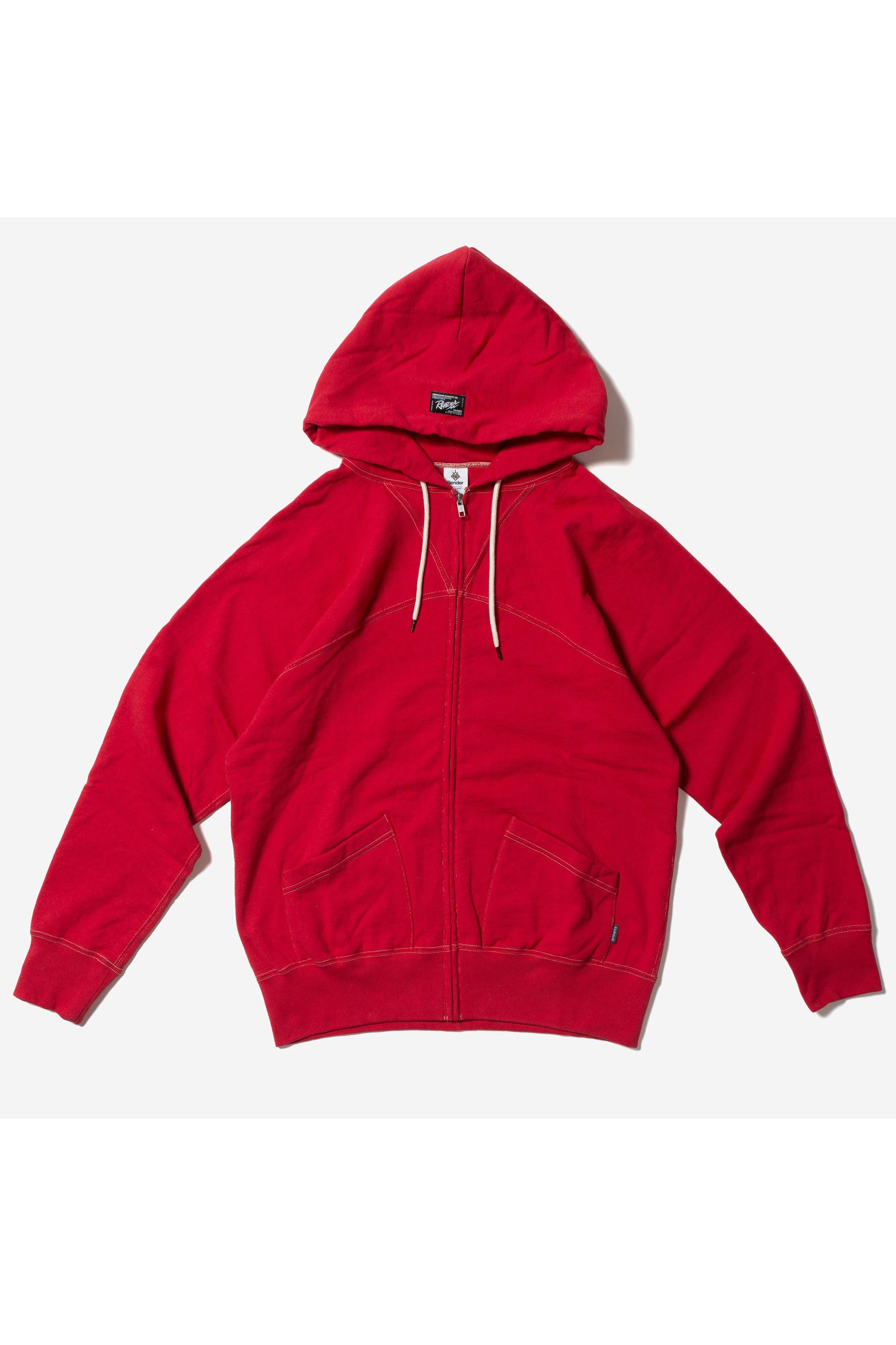 Heavy Weight Zip Up Sweat Hoodie（Red）