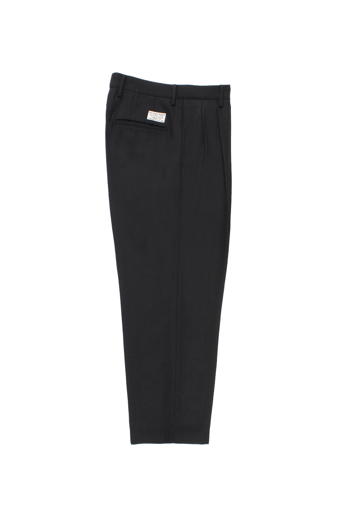 DOUBLE PLEATED CHINO TROUSERS ( TYPE-2 )(BLACK)