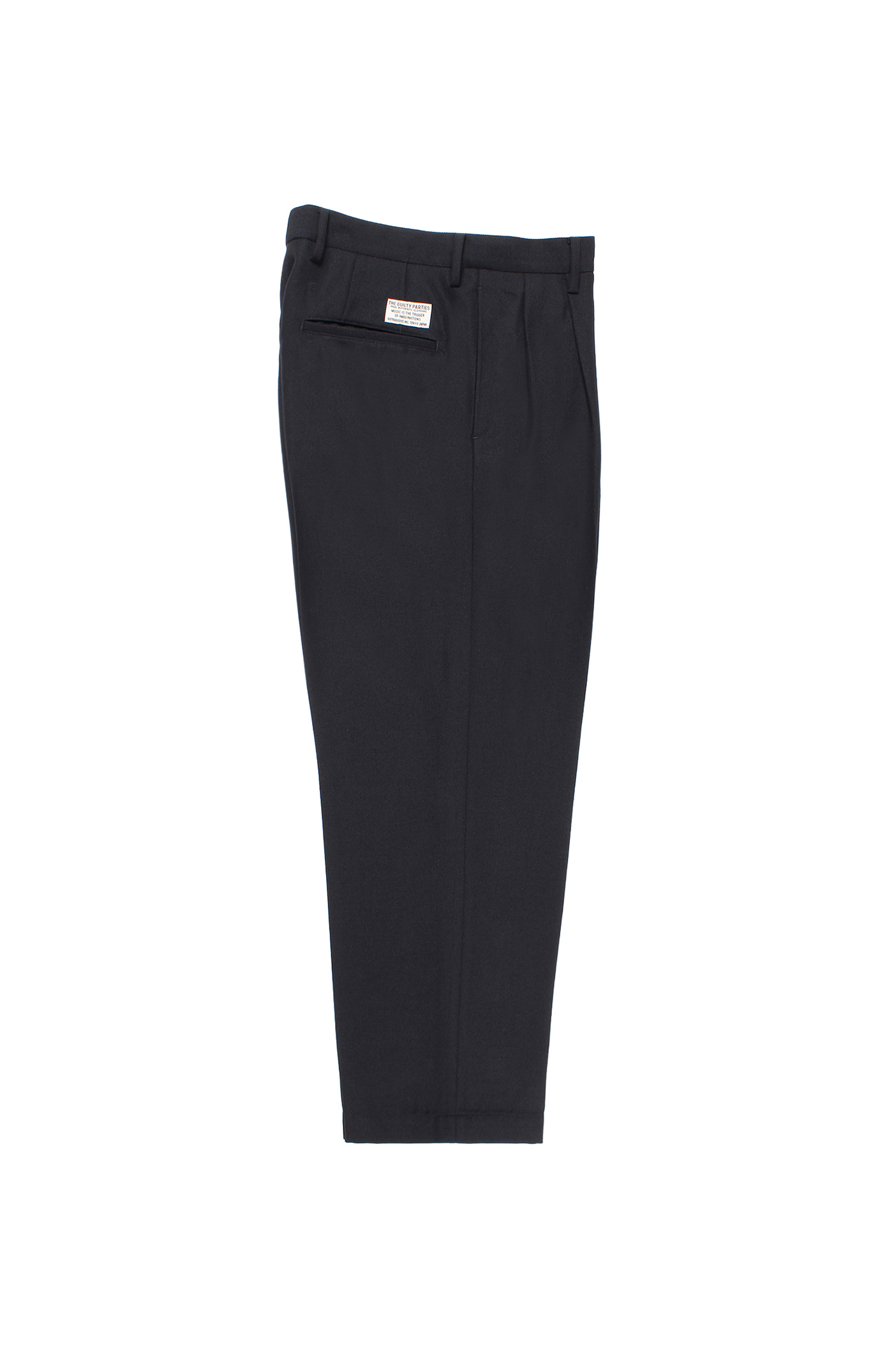 DOUBLE PLEATED CHINO TROUSERS ( TYPE-2 )(NAVY)