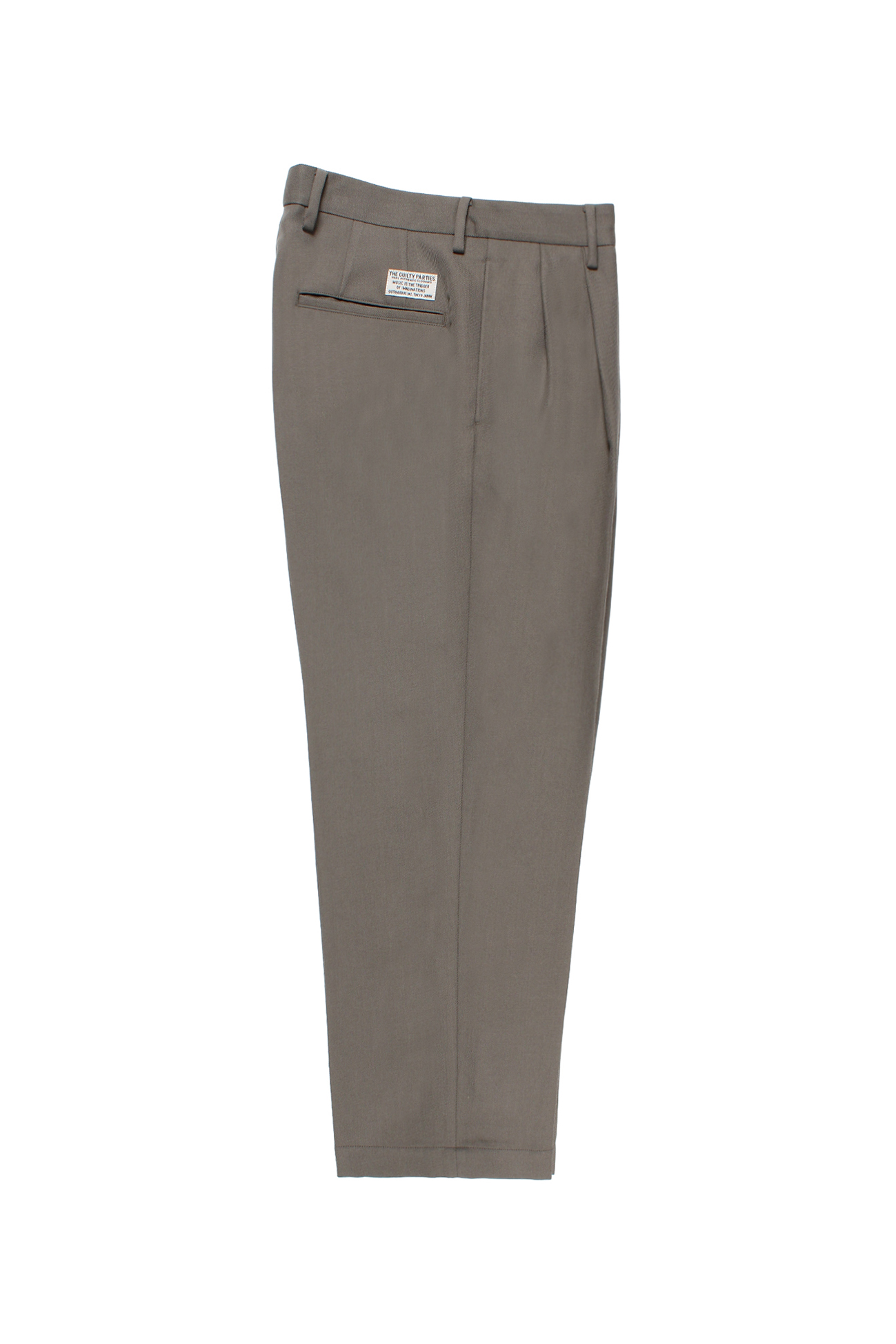 DOUBLE PLEATED CHINO TROUSERS ( TYPE-2 )(GRAY)