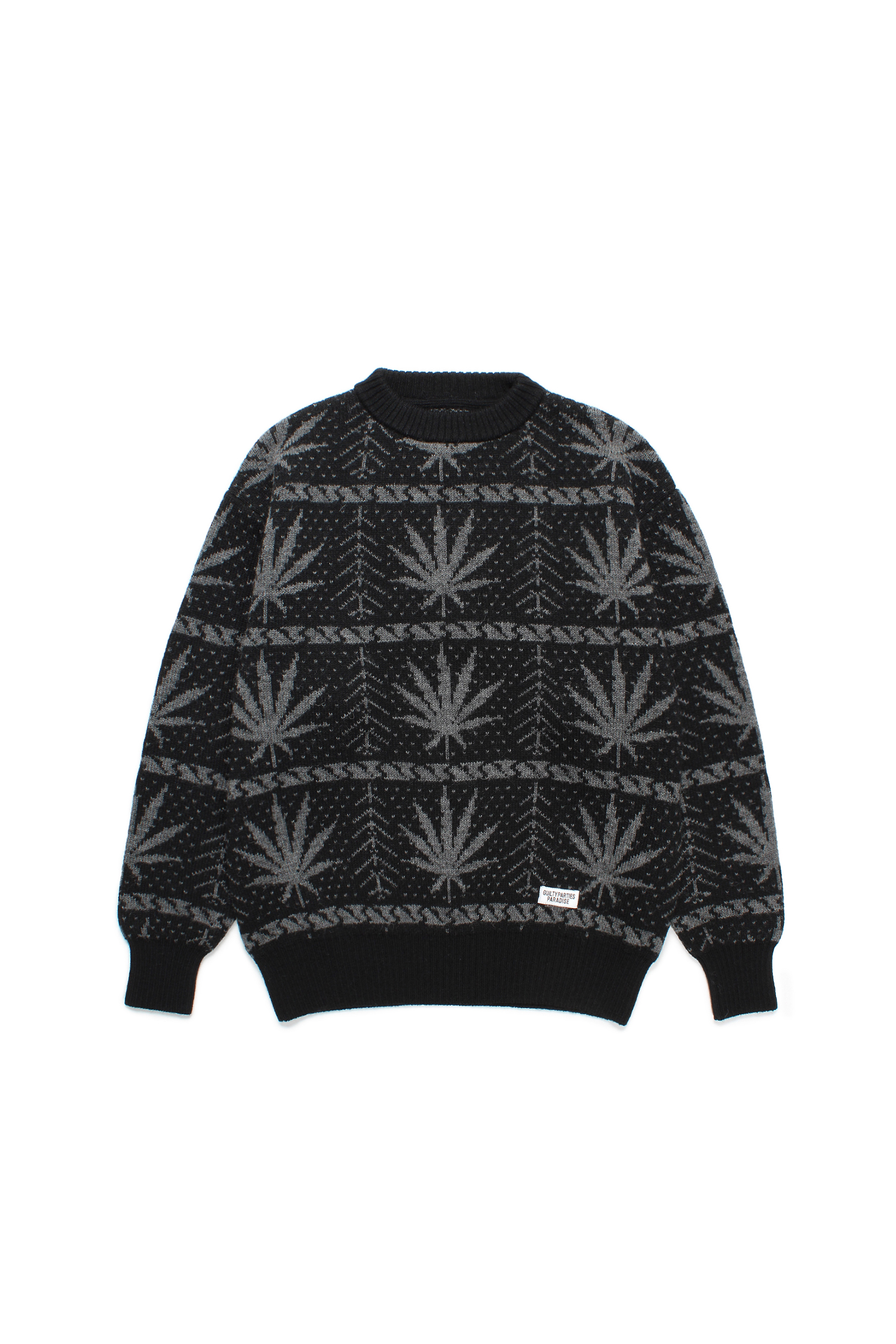 HIGHTIMES / CREW NECK SWEATER（BLACK）