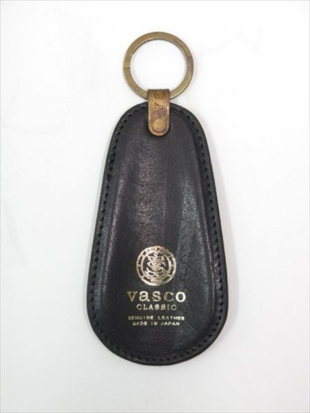 VSC-672 LEATHER VOYAGE SHOE HORN (BLACK)