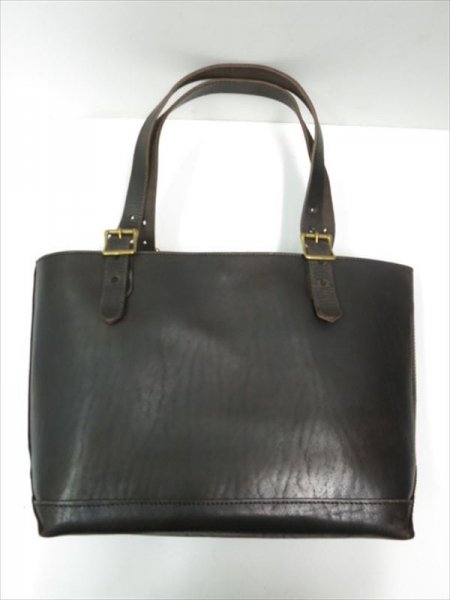 VS-263L LEATHER TRAVEL TOTE BAG -MEDIUM (BLACK)