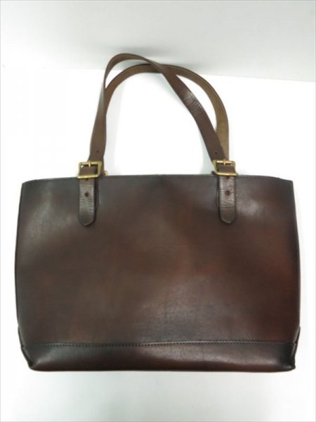 VS-263L LEATHER TRAVEL TOTE BAG -MEDIUM (BROWN)