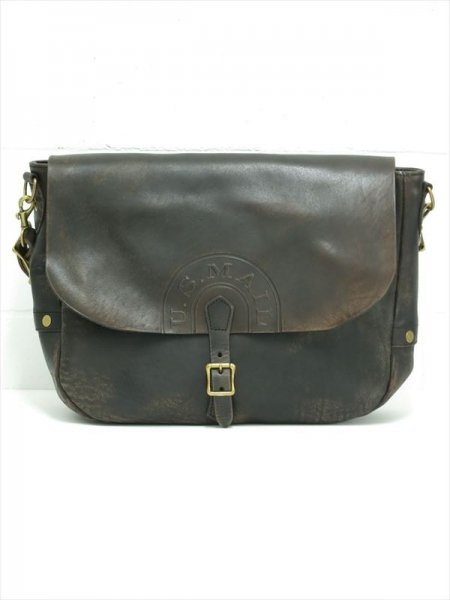 VS-248L LEATHER POSTMAN SHOULDER BAG (BLACK)