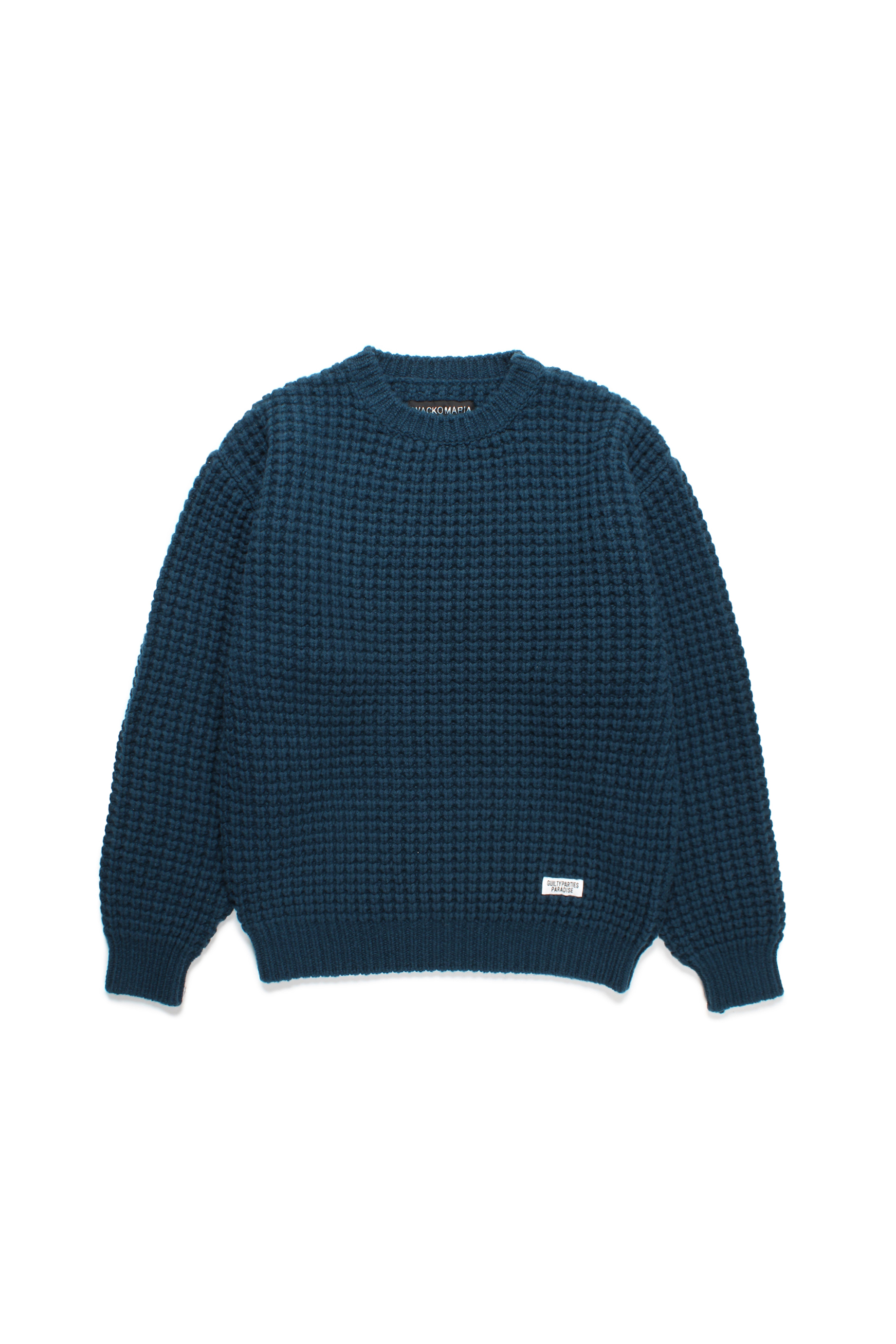 WAFFLE KNIT SWEATER（GREEN）