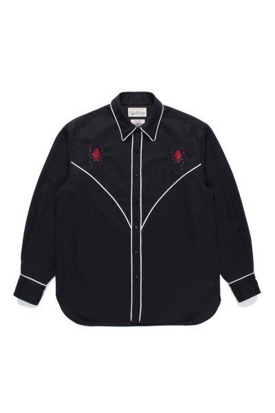 WOLF'S HEAD / WESTERN SHIRT L/S ( TYPE-1 ) (BLACK)