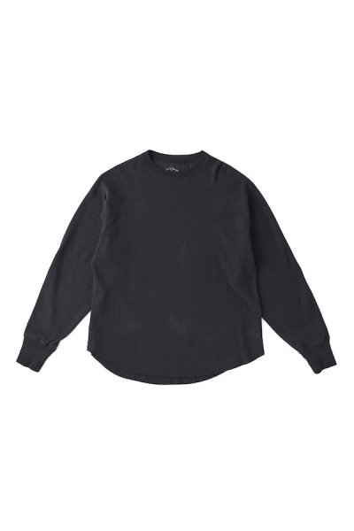 DROP NEEDLE WUFFLE CREW-NECK(BLACK)