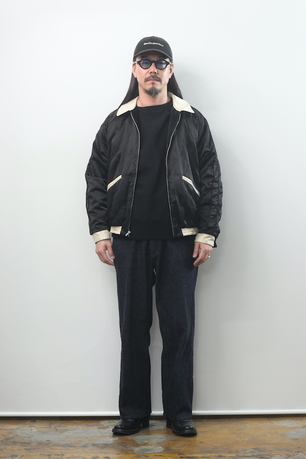 TIGHT / STUNNING VELVET SOUVENIR JACKET(Niwatori to Hiyoko)（ONYX）