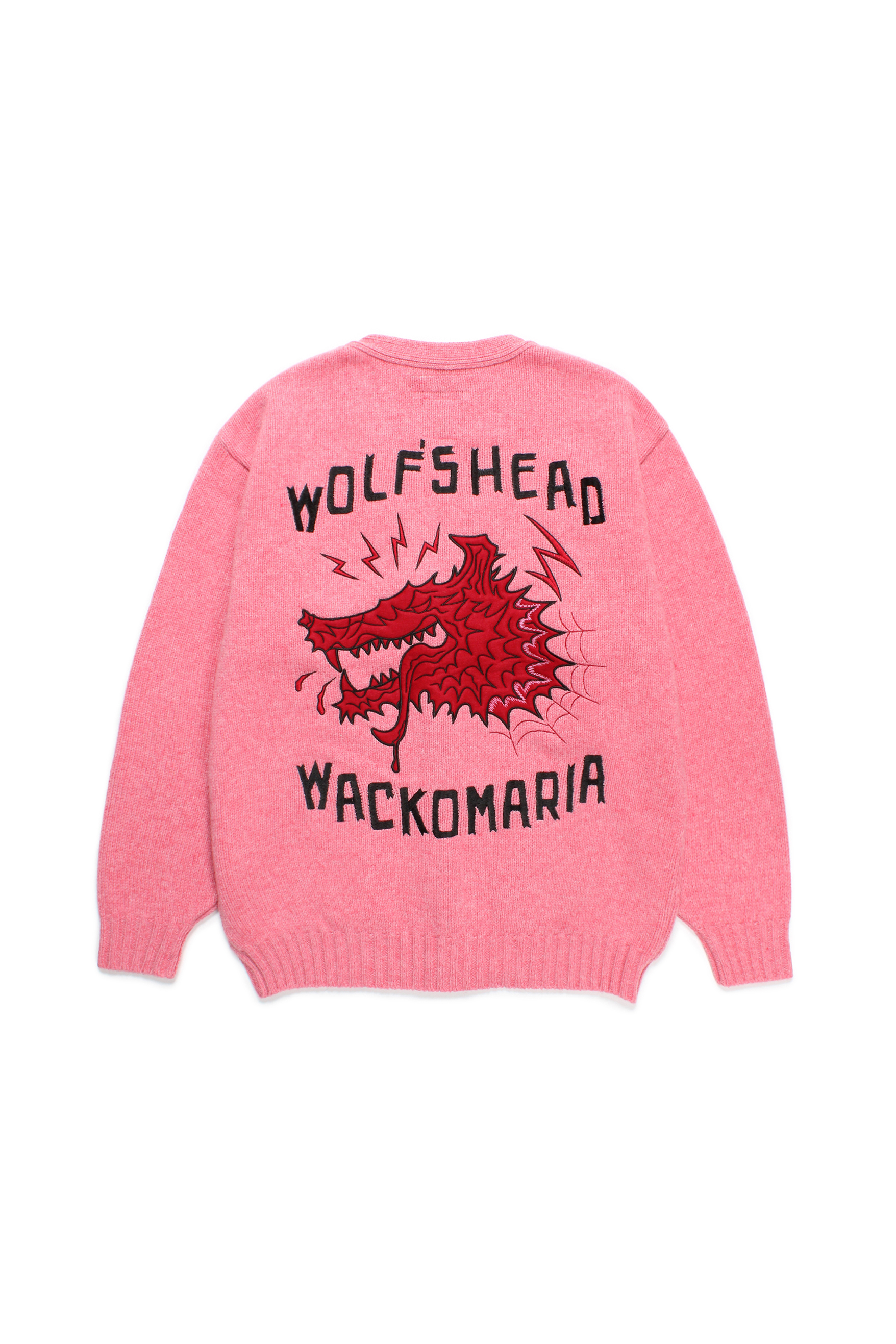WOLF'S HEAD / CARDIGAN（PINK）