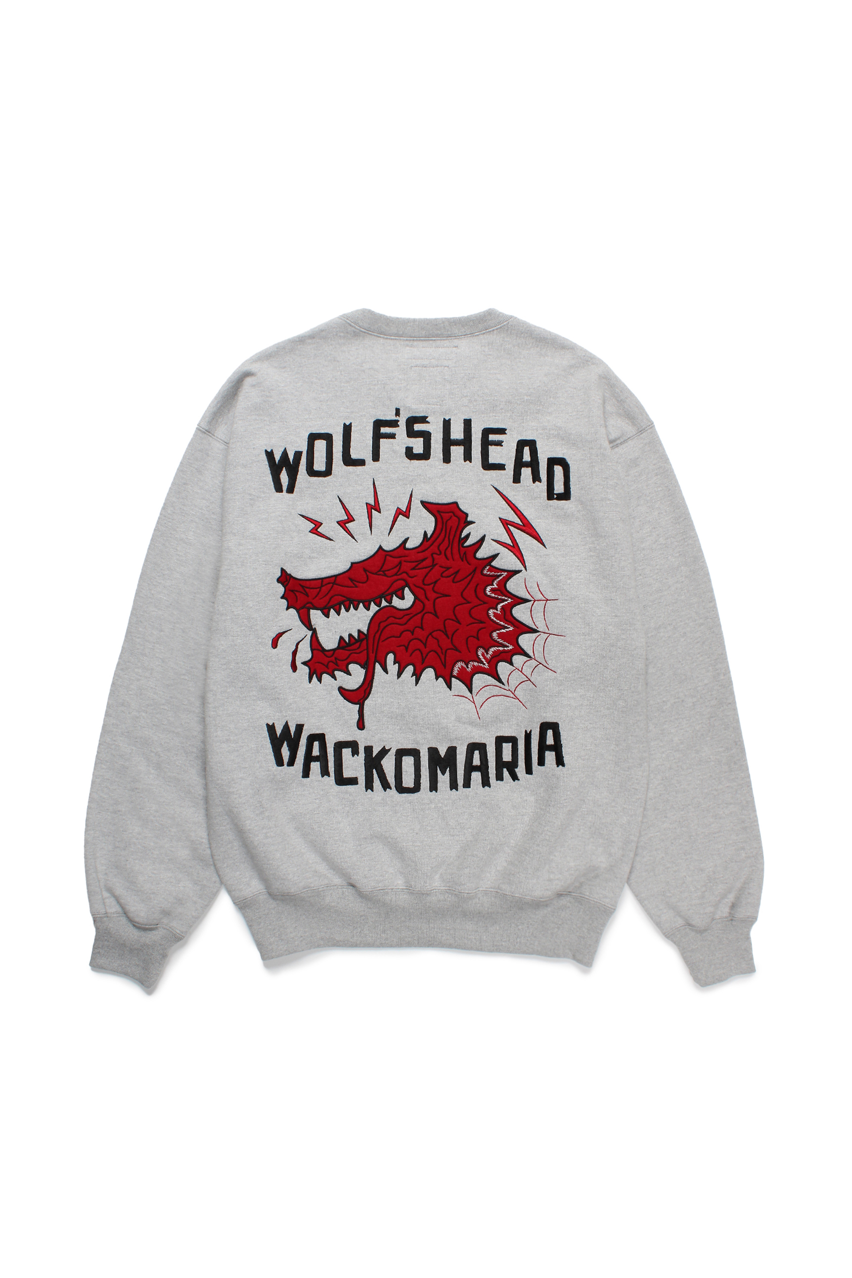 WOLF'S HEAD / HEAVY WEIGHT CREW NECK SWEAT SHIRT（GRAY）