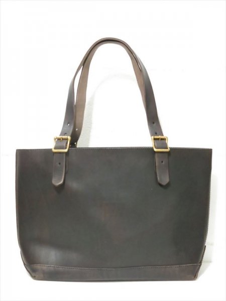 VS-263L LEATHER TRAVEL TOTE BAG -MEDIUM (BLACK)