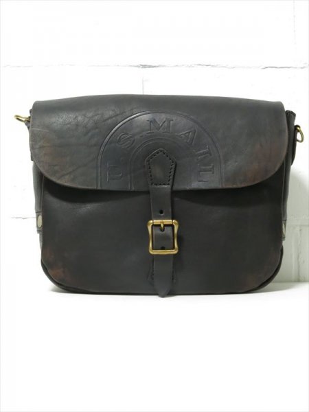 VS-249L LEATHER POSTMAN SHOULDER BAG -SMALL (BLACK)