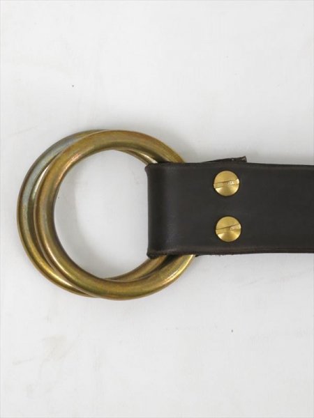 VS-600 LEATHER RING BELT (BLACK)