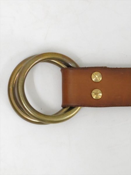 VS-600 LEATHER RING BELT (CAMEL)