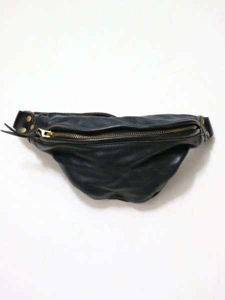 VSTH-243L HORSE HIDE WAIST BAG (BLACK)