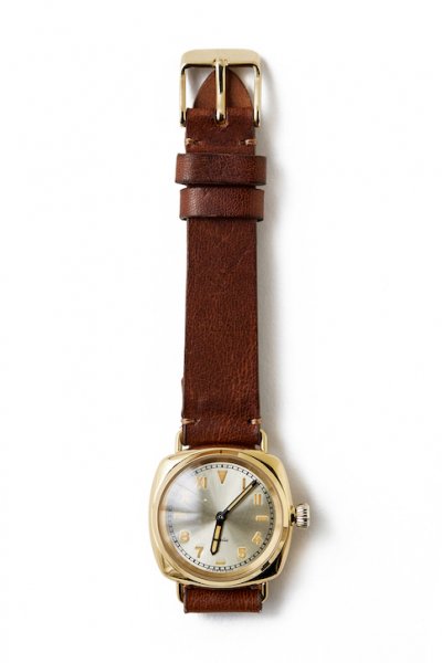 EXCELSIS (WRISTWATCH) / BADARASSI LEATHER (GOLD x CAMEL LEATHER)