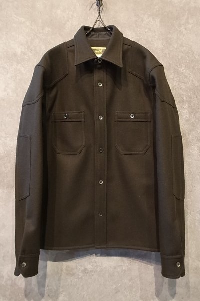 ACV-SH01 PADDED WOOL SHIRT (KHAKI GREEN)