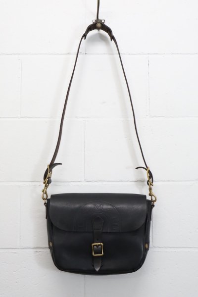 VS-249L LEATHER POSTMAN SHOULDER BAG -SMALL  (BLACK)