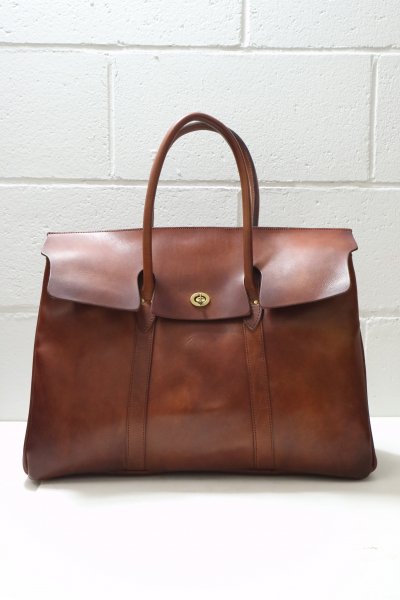 VS-270L LEATHER SADDLE TOTE BAG (CAMEL)